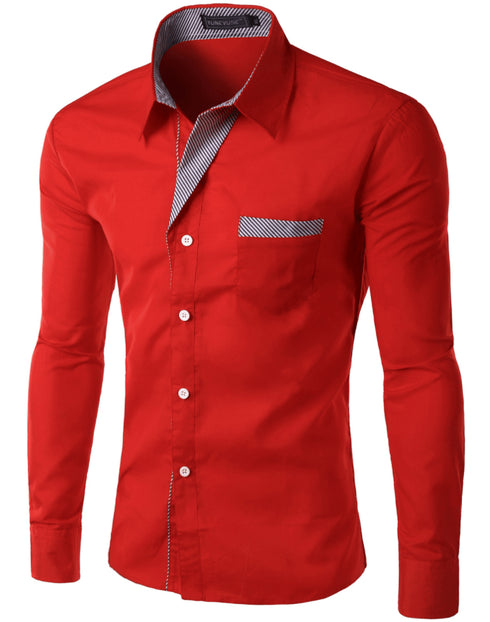 Men's Simple Long Sleeve Shirt